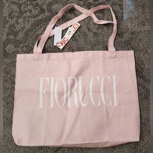 Fiorucci Tote Bag Pink Checkered Gingham Cotton New with Tags